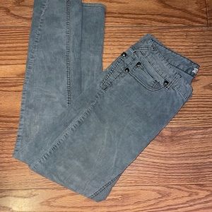 Womens Free Peoples gray corduroy skinny jeans size 28